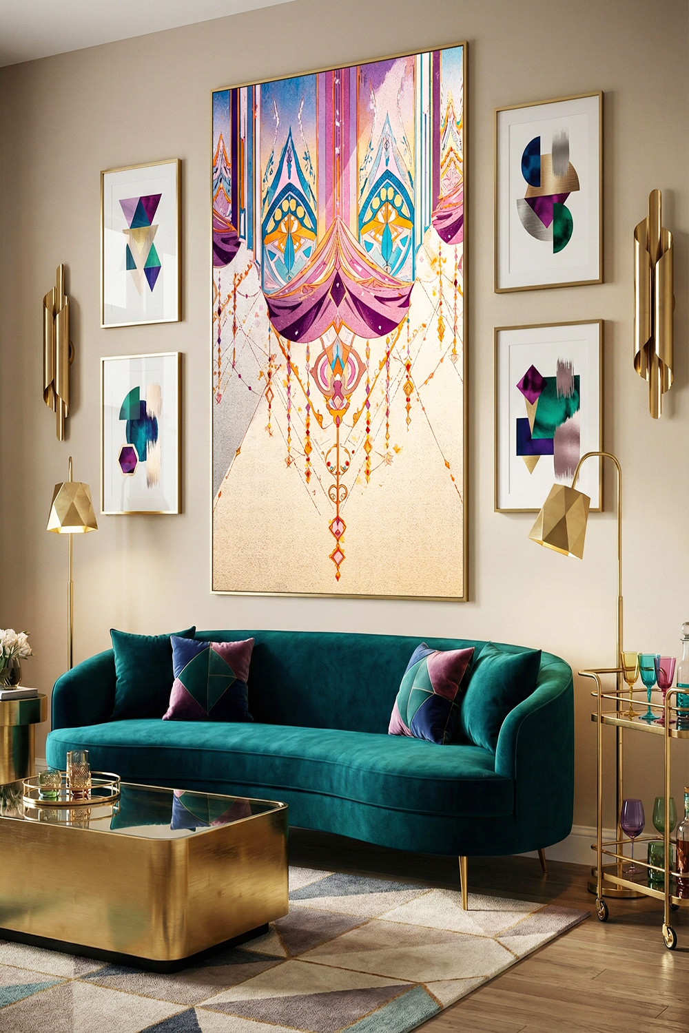 Funhaus Decorative Abstract Wall Art | Bold Geometric Pattern Print