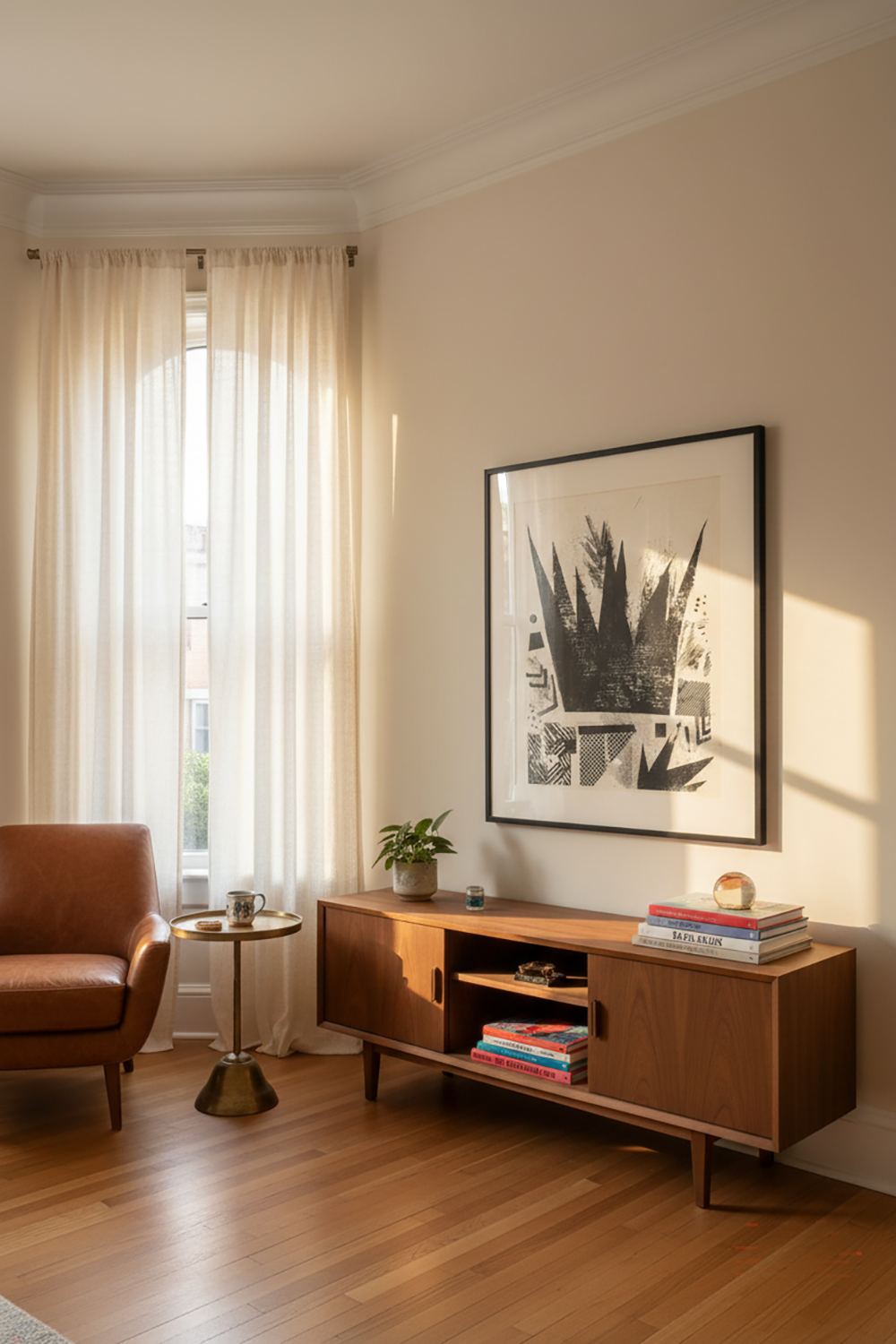 African Basquiat Style Crown Art - Monochrome Canvas