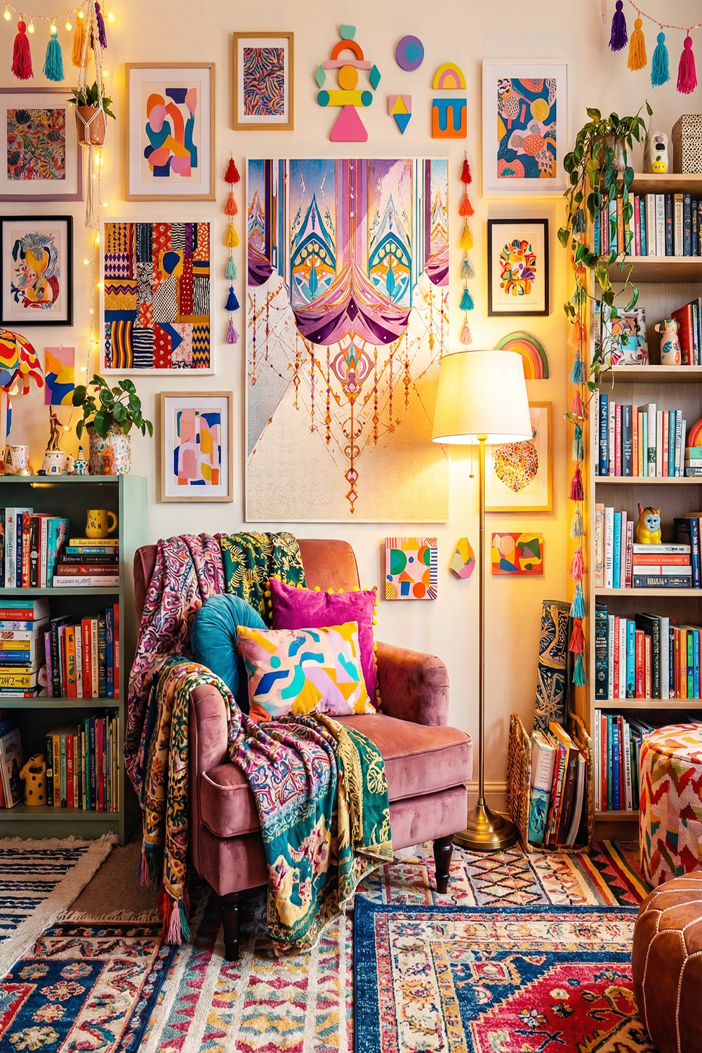 Funhaus Decorative Abstract Wall Art | Bold Geometric Pattern Print