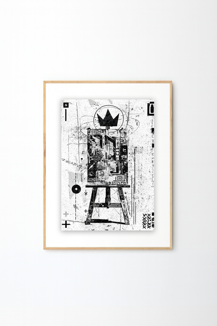 African Contemporary Art Print - Grunge Studio Edition