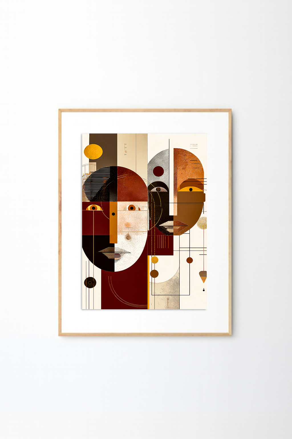 Afro-Bohemian Abstract Portrait Wall Art | Modern African Face Print