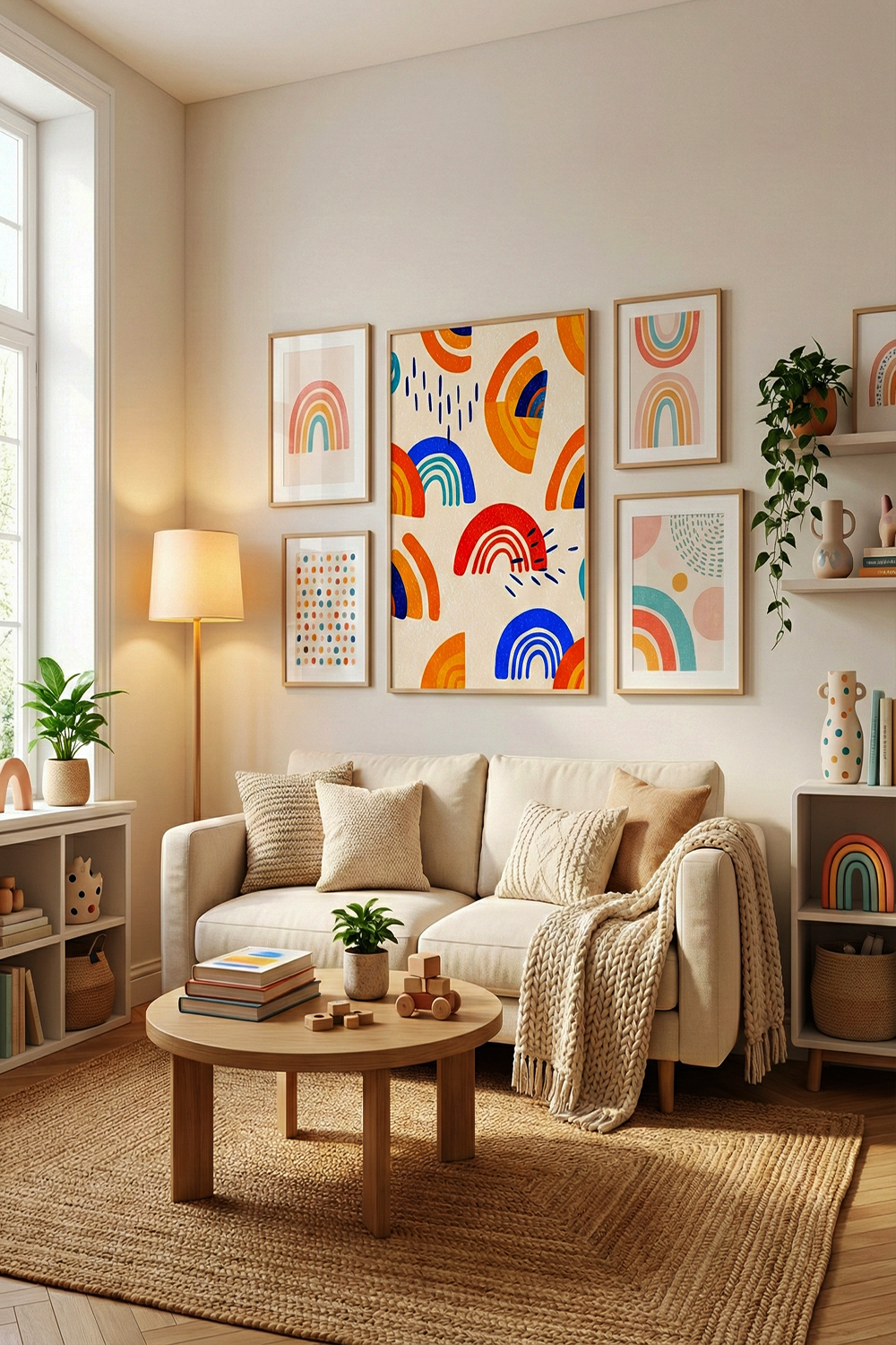 Funhaus Rainbow Pattern Wall Art | Playful Modern Abstract Print