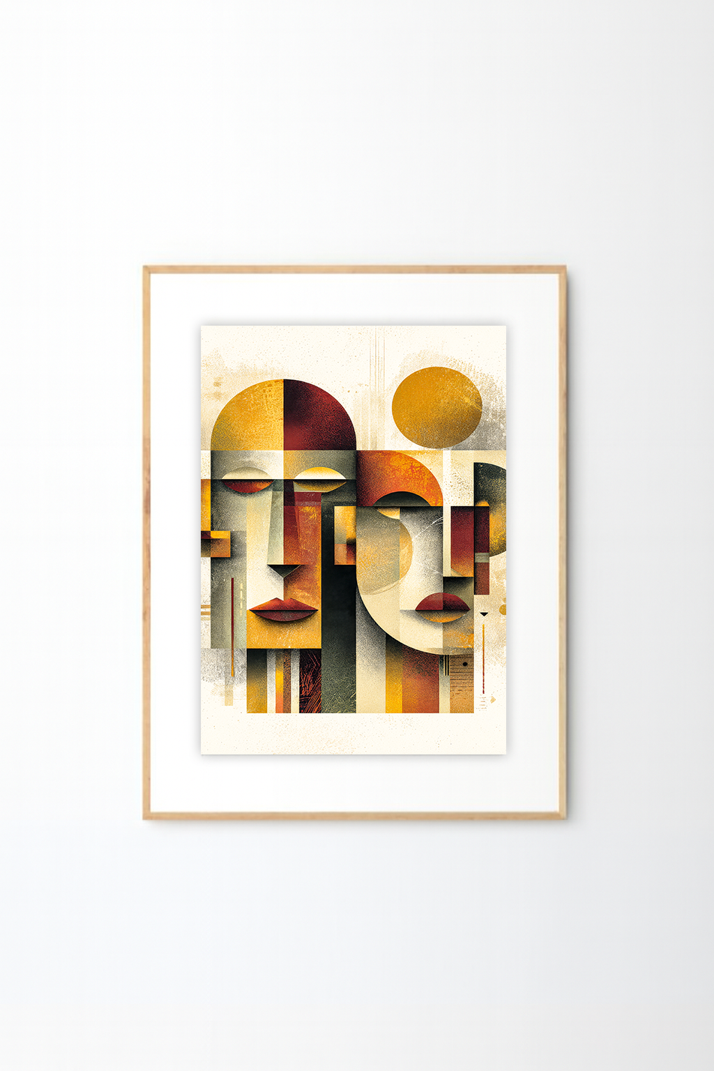 Afro-Bohemian Abstract Face Wall Art | Modern African Portrait Print