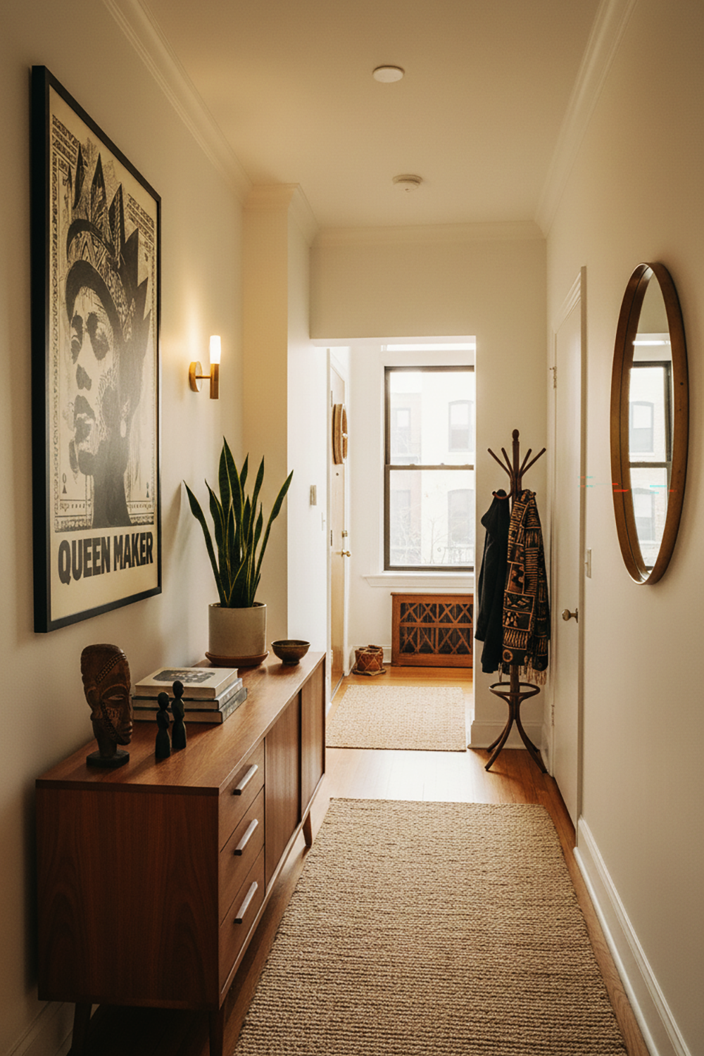 African Black and White Wall Art - Queen Maker Canvas