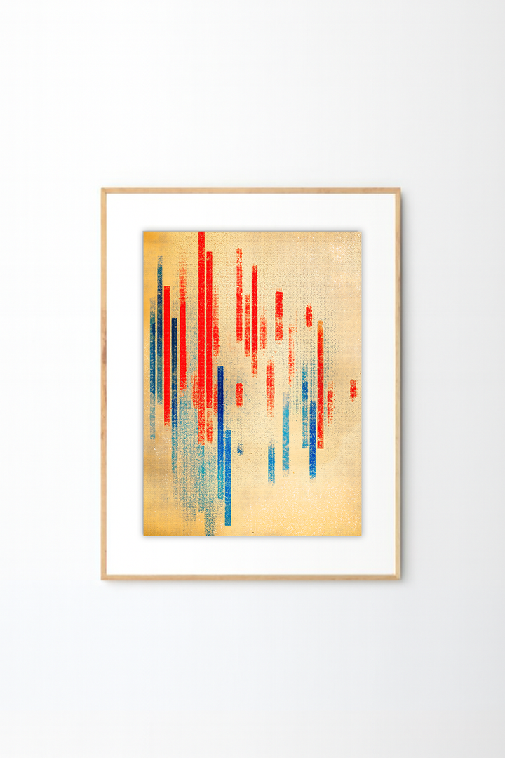 Funhaus Abstract Line Wall Art | Playful Modern Color Bar Print