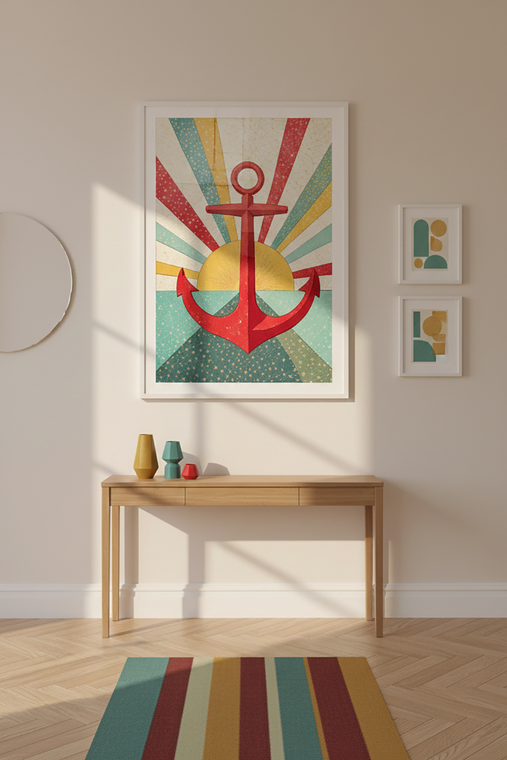 Funhaus Anchor Graphic Wall Art | Bold Symbolic Modern Abstract Print