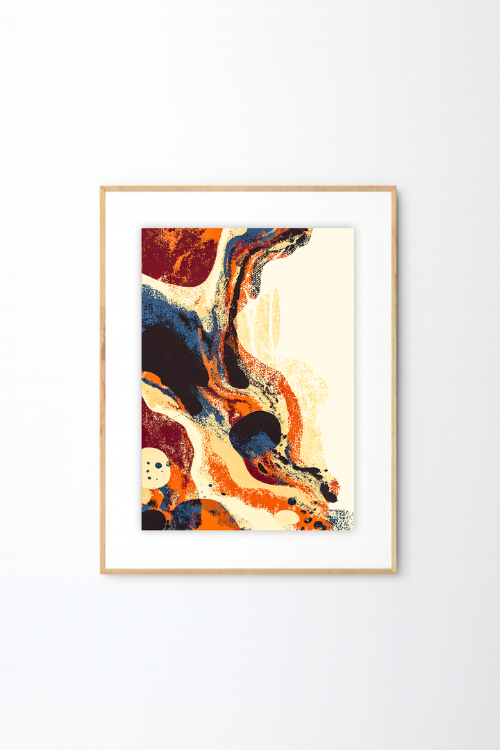 Afro-Bohemian Abstract Wall Art | Earth Tone Modern Boho Art Print