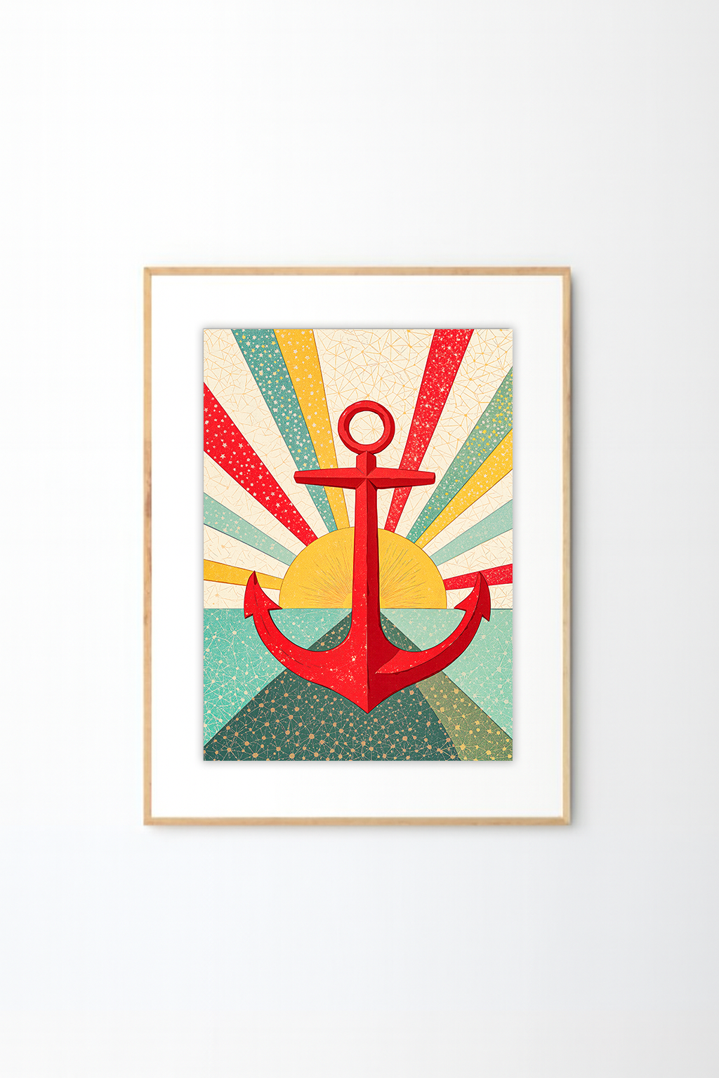 Funhaus Anchor Graphic Wall Art | Bold Symbolic Modern Abstract Print