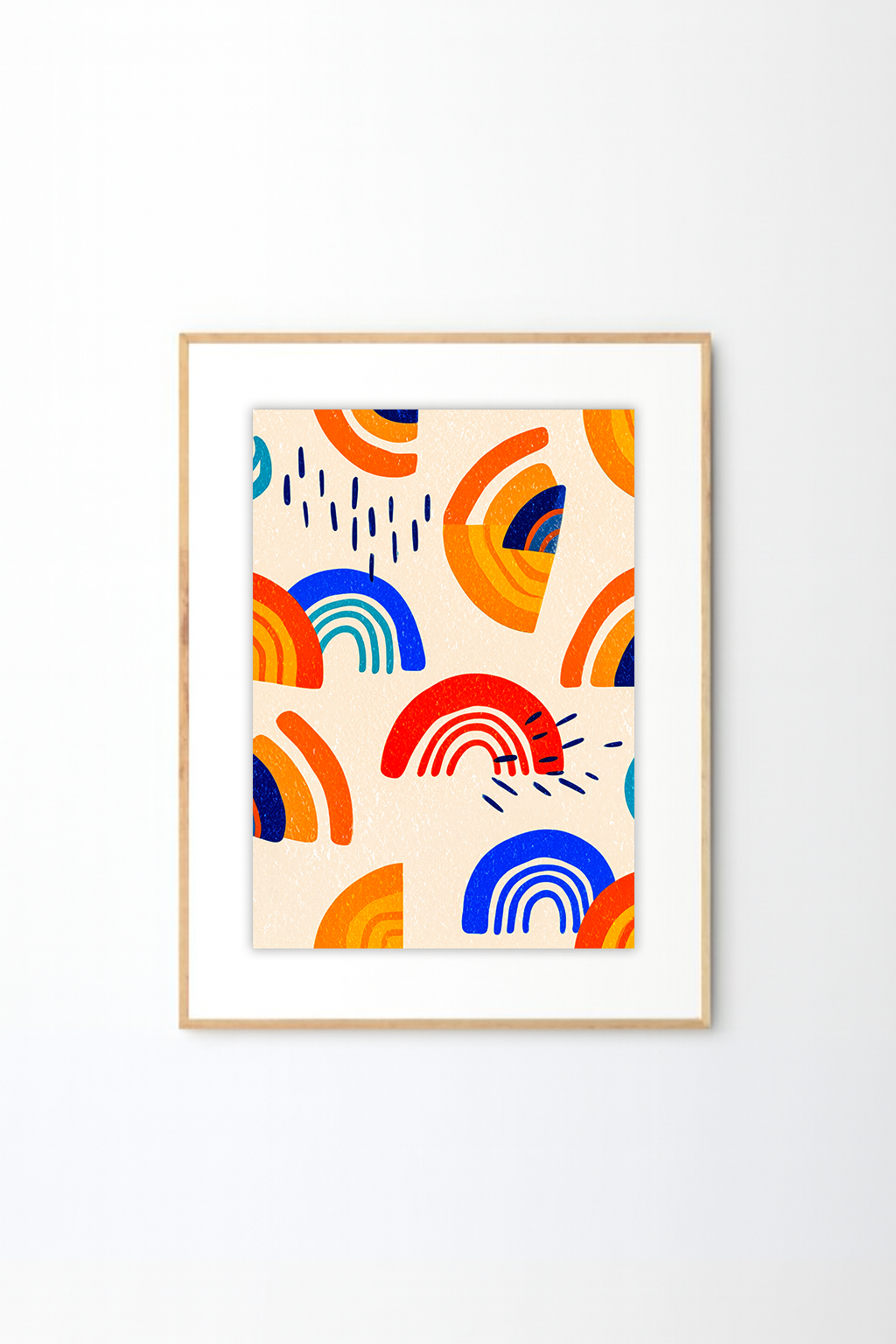 Funhaus Rainbow Pattern Wall Art | Playful Modern Abstract Print