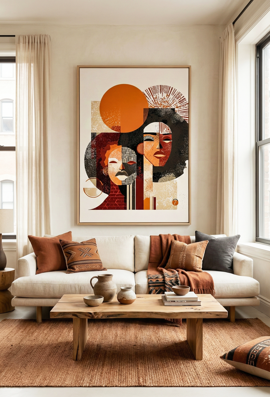 Afro Art Daughters of the Sun | Celestial African Wall Art