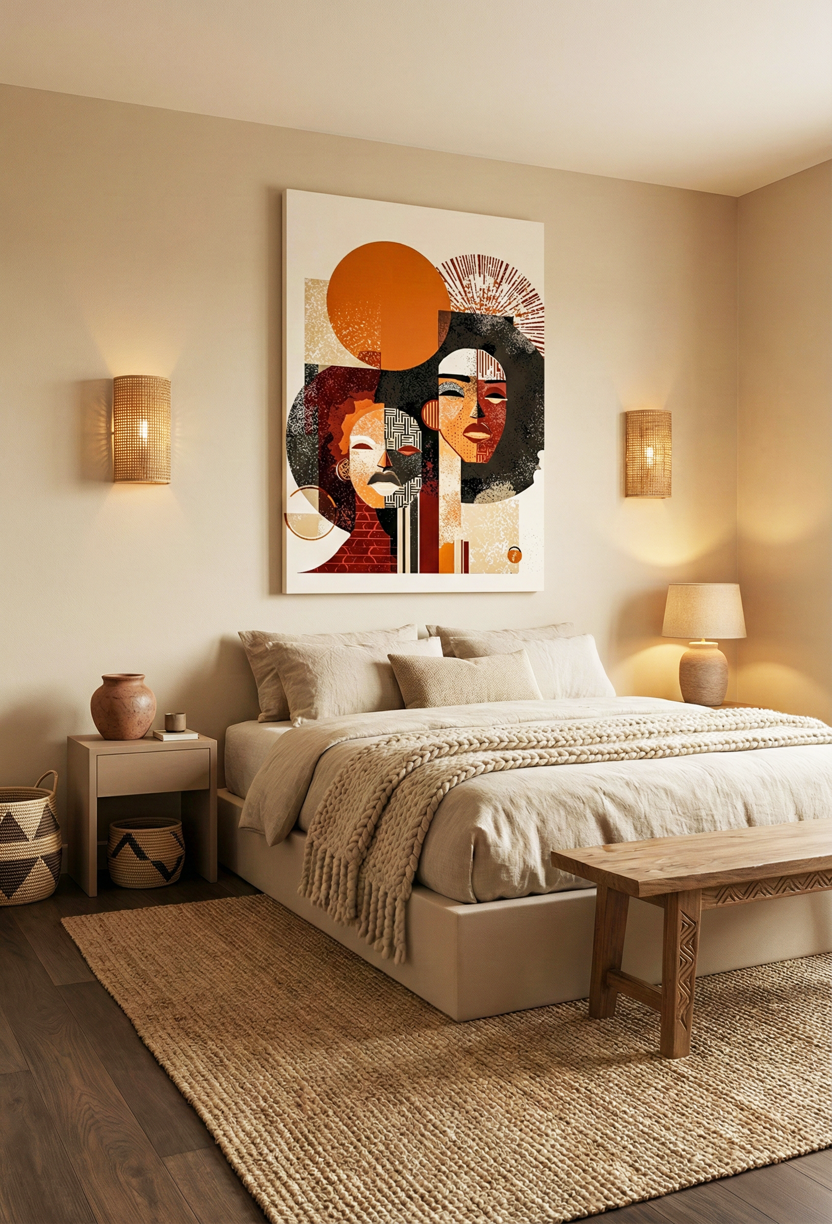 Afro Art Daughters of the Sun | Celestial African Wall Art